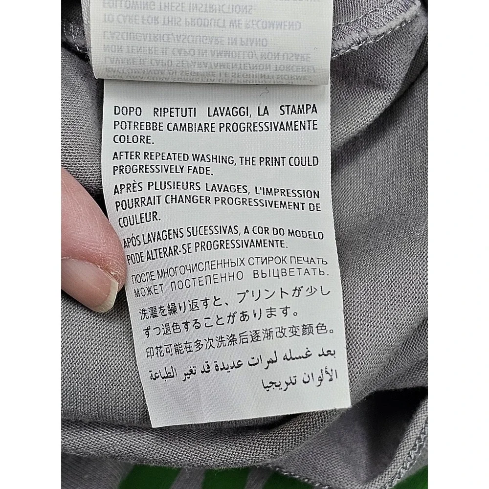 Gucci Shirt‎ Mens XL Gray Green Mask Manifesto Back Slogan Made In Italy